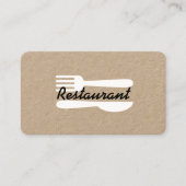 Retro Vintage Logo Restaurant & Keuken Kanaal Visitekaartje (Voorkant)