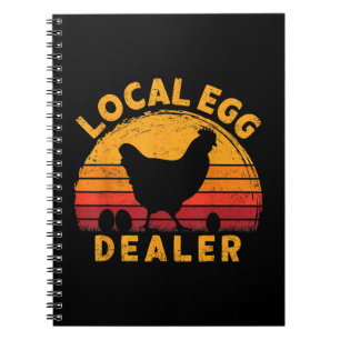 Retro Vintage Lokale Eierhandelaar Boer Kip Ei Notitieboek