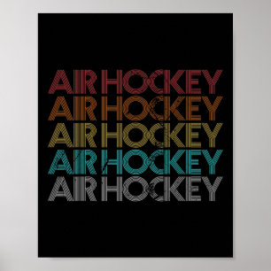 Retro Vintage Lucht Hockey Poster