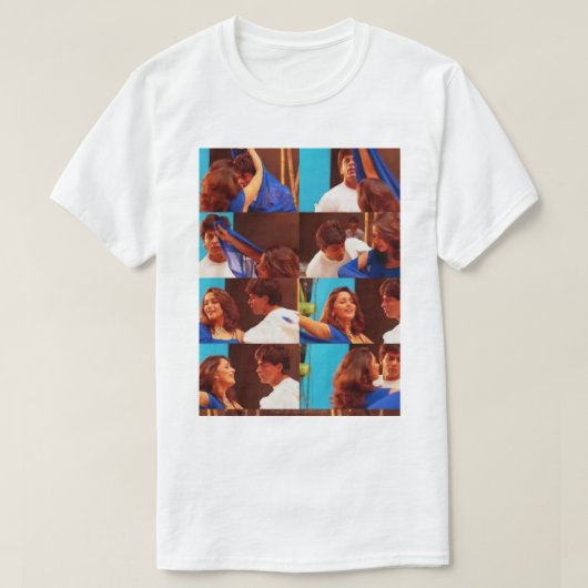 Retro Vintage Madhuri Dixit Shahrukh Khan T-shirt (Design voorkant)
