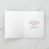 Retro Vintage Making Spirits Bright Christmas Feestdagen Kaart (Binnen)