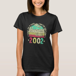 Retro Vintage Mannen Vrouwen 20 Jaar Oud 2002 20e T-shirt