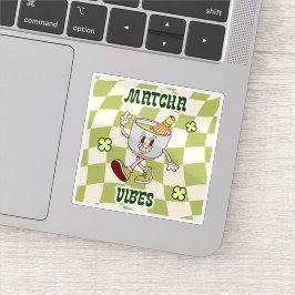Retro Vintage Matcha Sfeer Sticker