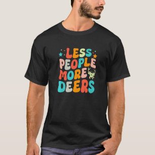 Retro Vintage Meer Herten Hert Jagen Jager T-shirt