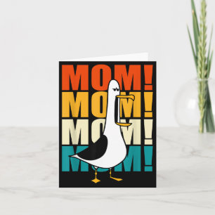 Retro Vintage Meeuw Moeder Leven Grappige Vogel Li Kaart