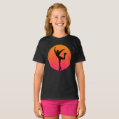 Retro vintage meisje Skate T-shirt (Voorkant volledig)
