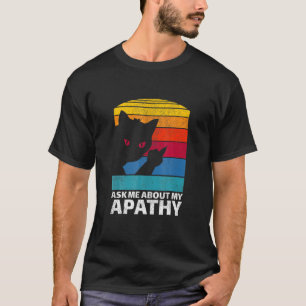Retro Vintage Meme Middelvinger Kat Moeder Vader A T-shirt