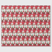 Retro vintage met kerstcadeautjes cadeaupapier (Vlak)