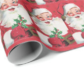 Retro vintage met kerstcadeautjes cadeaupapier (Rol Hoek)
