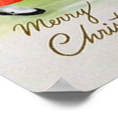 Retro vintage met kerstcadeautjes poster (Hoek)