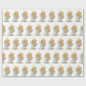 Retro vintage met kerstfeest, getild door Angel Cadeaupapier (Vlak)