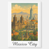 Retro Vintage Mexico City CDMX Reizen Magneet (Voorkant)