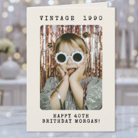 Retro Vintage Mijlpaal Foto Verjaardag