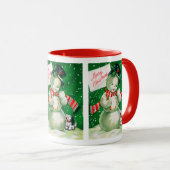 Retro Vintage-mok voor kerstfeestdagen Mok (Voorkant rechts)