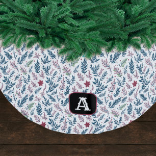 Retro Vintage Monogram Kerst Planten Patroon Kerstboom Rok
