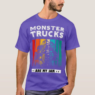 Retro Vintage Monster Truck Are My Jam Cool Engine T-shirt