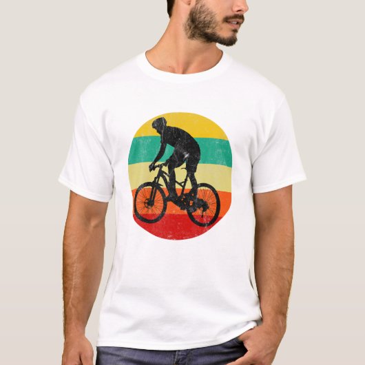 Retro Vintage Mountain Bike T-shirt (Voorkant)