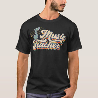 Retro Vintage Music Teacher Life First Day Back To T-shirt