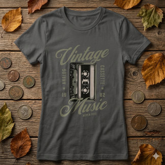 Retro Vintage Muziek Cassette Band T-Shirt