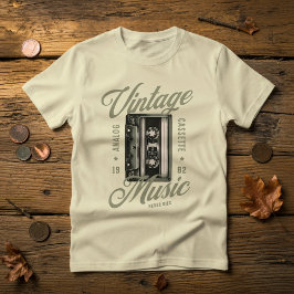 Retro Vintage Muziek Cassette Band T-Shirt