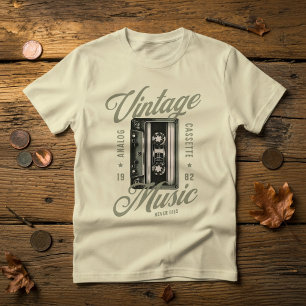 Retro Vintage Muziek Cassette Band T-Shirt