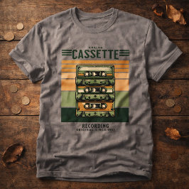 Retro Vintage Muziek Cassettebandje T-Shirt