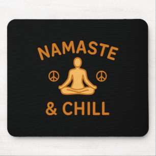 Retro Vintage Namaste En Chill Meditatie En Yoga Muismat