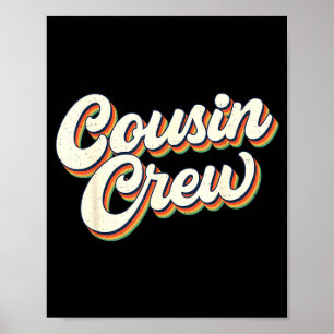 Retro Vintage Neef Crew Familie Matching Funny Co Poster