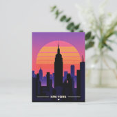 retro vintage New York Briefkaart (Staand voorkant)