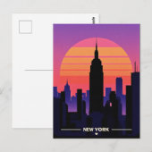 retro vintage New York Briefkaart (Voorkant / Achterkant)