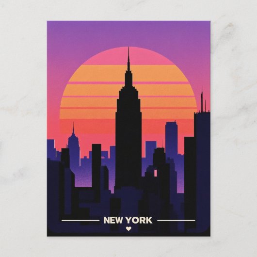 retro vintage New York Briefkaart (Voorkant)