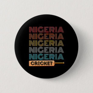 Retro Vintage Nigeria Cricket  Ronde Button 5,7 Cm