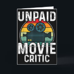 Retro Vintage Onbetaalde Filmrecensent Film Biosco Kaart<br><div class="desc">Retro Vintage Onbetaalde Filmrecensent Film Bioscoop Film</div>