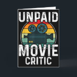 Retro Vintage Onbetaalde Filmrecensent Film Biosco Kaart<br><div class="desc">Retro Vintage Onbetaalde Filmrecensent Film Bioscoop Film</div>