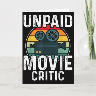Retro Vintage Onbetaalde Filmrecensent Film Biosco Kaart