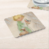 Retro Vintage onderzetter kerstfeest (Gebogen)