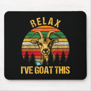 Retro Vintage Ontspan Ik Heb Deze Geit Cadeau Cool Muismat