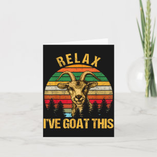 Retro Vintage Ontspan Ik Heb Deze Geit Geschenk Co Kaart