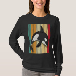 Retro Vintage Orka Zwaard Walvis Orka T-shirt