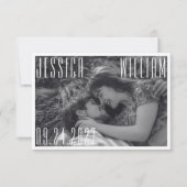 Retro Vintage Oud Geld Trouwfoto  Save The Date (Voorkant)