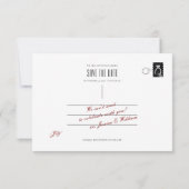 Retro Vintage Oud Geld Trouwfoto  Save The Date (Achterkant)