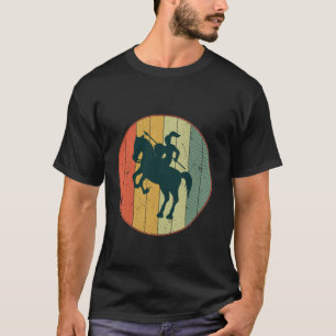Retro Vintage Paard Ridder Middeleeuwse Steekspel T-shirt