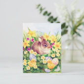 Retro vintage Paashaas vakantie ansichtkaart Feestdagenkaart (Staand voorkant)