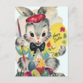 Retro Vintage Paashaas Vakantie Kaart (Voorkant)