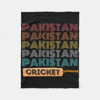 Retro Vintage Pakistan Cricket  Fleece Deken