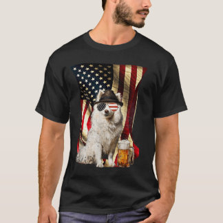 Retro Vintage Patriottische Amerikaanse Eskimo-hon T-shirt