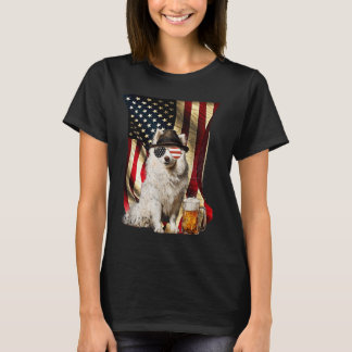 Retro Vintage Patriottische Amerikaanse Eskimo-hon T-shirt