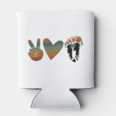 Retro Vintage Peace Love Bigfoot Blikjeskoeler (Achterkant)