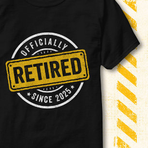 Retro Vintage Pensioen 2025 Officieel Met Pensioen T-shirt