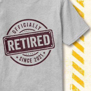 Retro Vintage Pensioen Officieel met Pensioen 2021 T-shirt